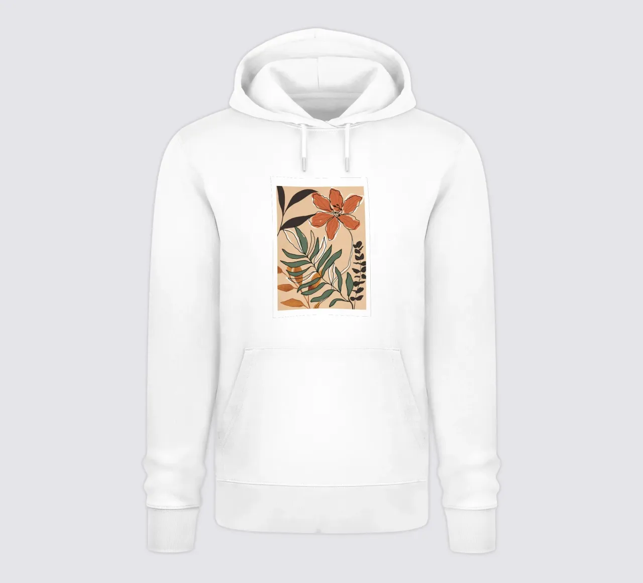 Elegant Botanical Line Art 2 felpa con cappuccio da Nadjaa