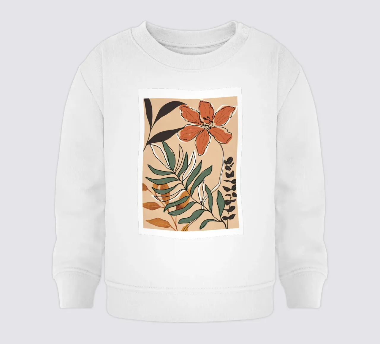 Elegant Botanical Line Art 2 felpa neonato da Nadjaa