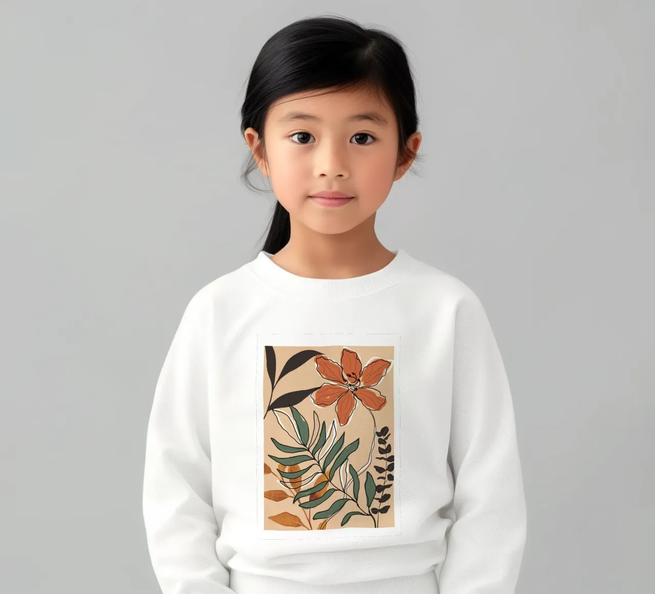 Elegant Botanical Line Art 2 felpa bambino da Nadjaa