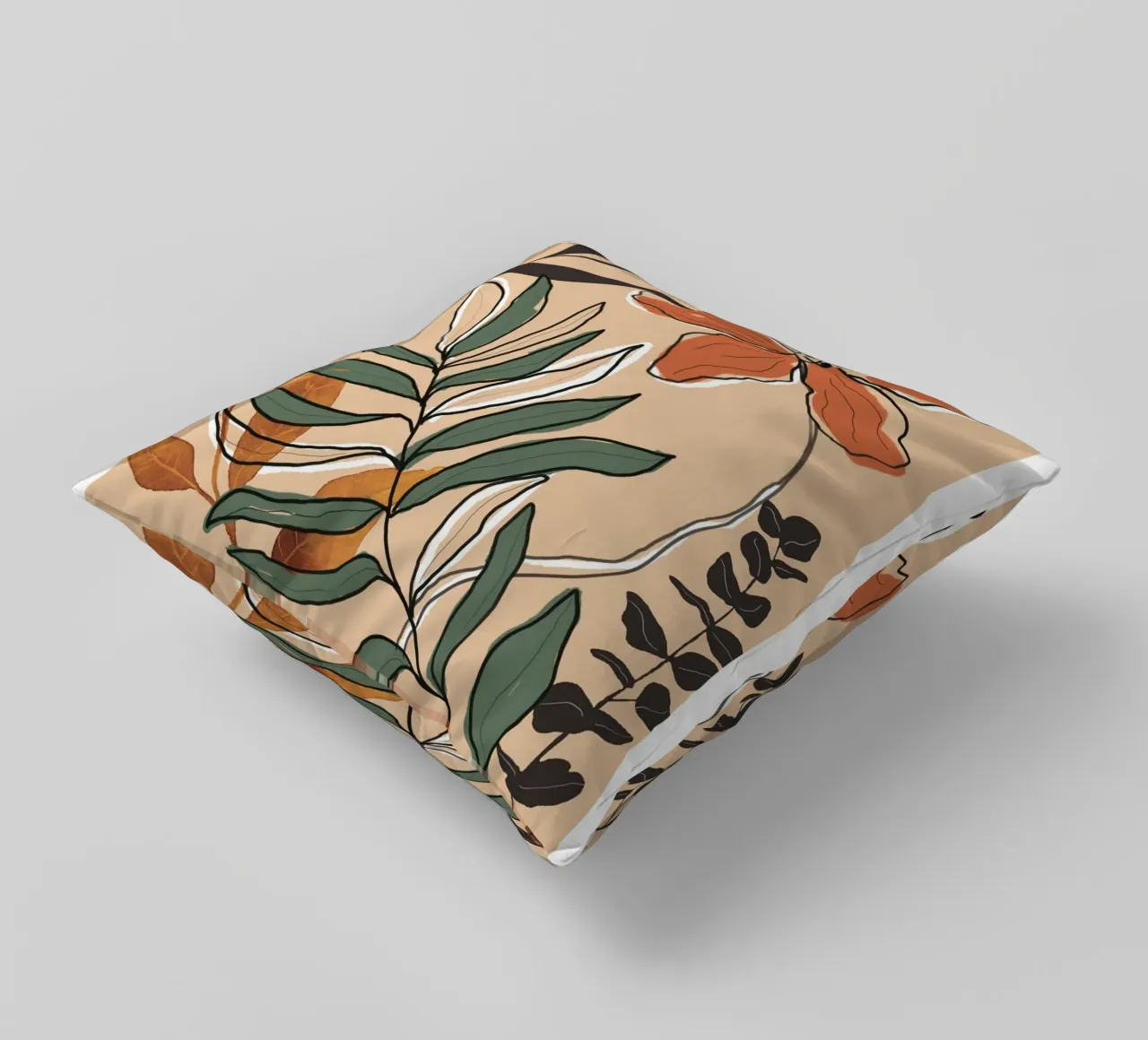 Elegant Botanical Line Art 2 cuscino da Nadjaa
