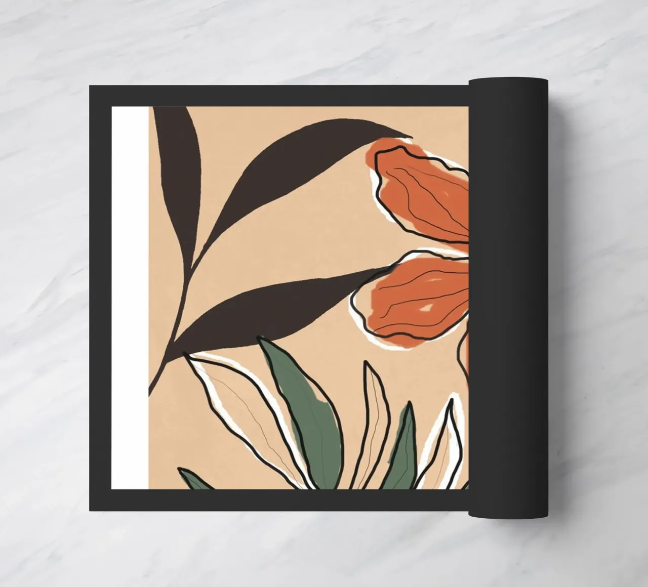 Elegant Botanical Line Art 2 zerbino da Nadjaa