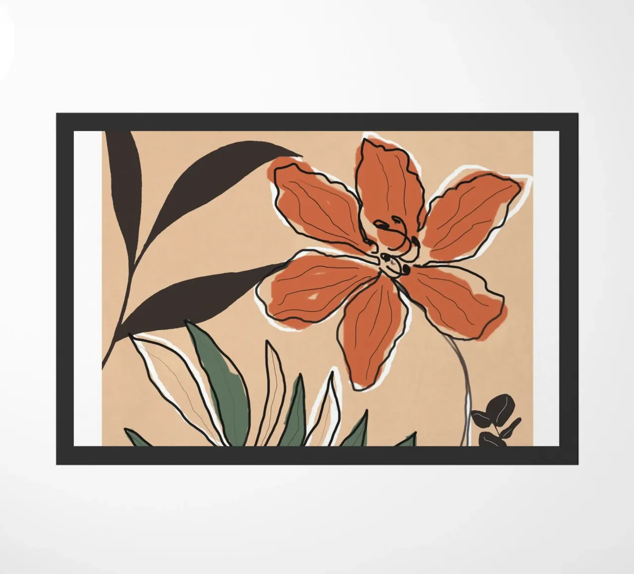 Elegant Botanical Line Art 2 zerbino da Nadjaa