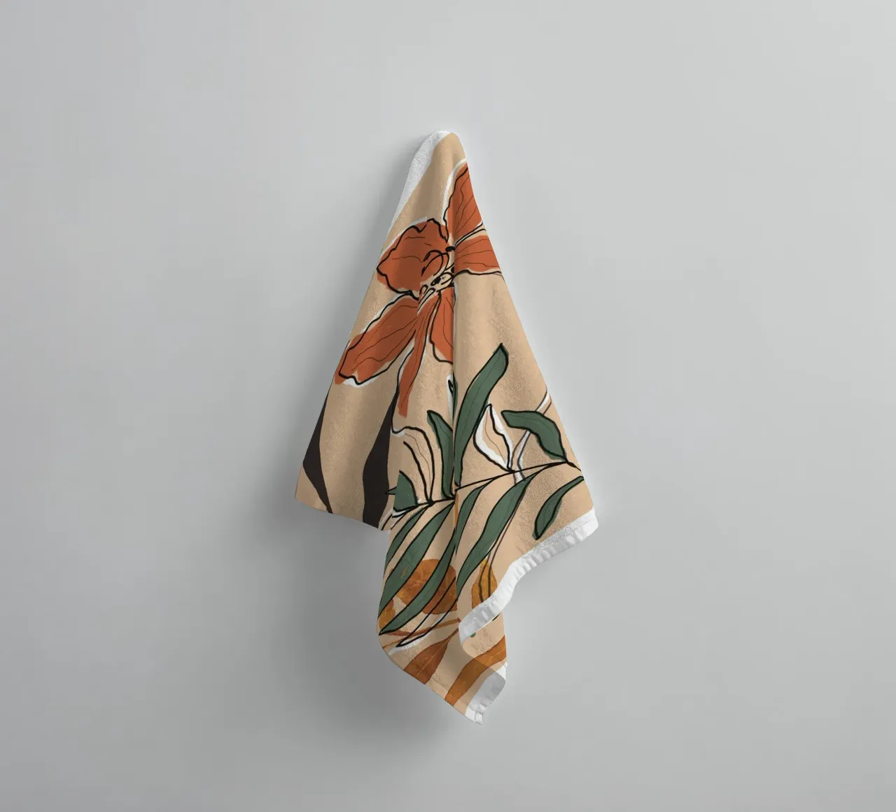 Elegant Botanical Line Art 2 asciugamano da bagno da Nadjaa