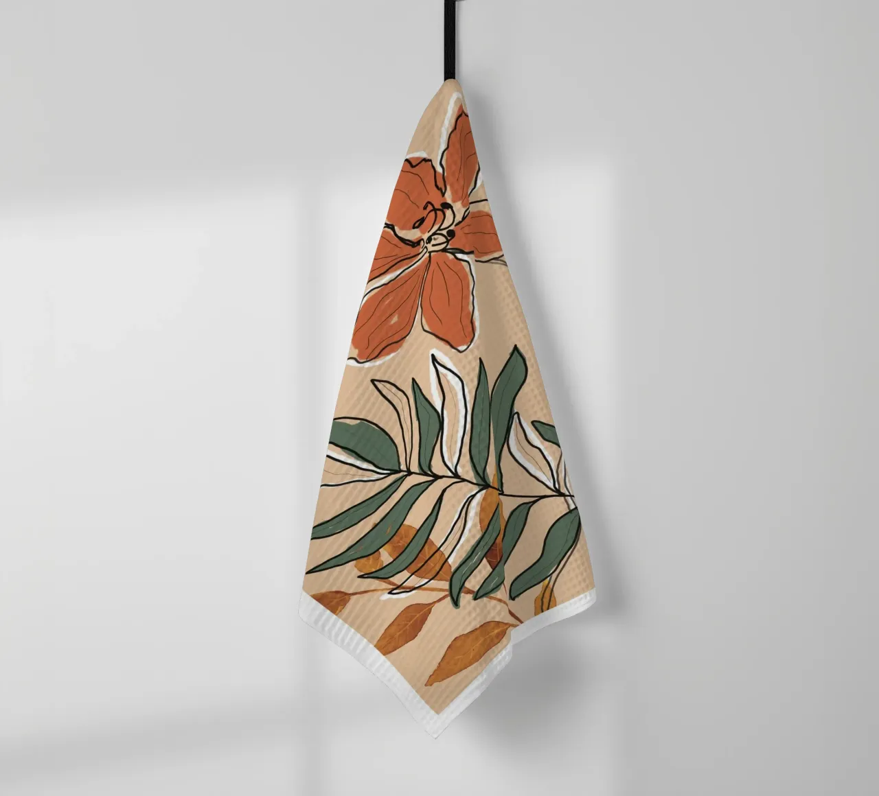 Elegant Botanical Line Art 2 canovaccio da cucina da Nadjaa