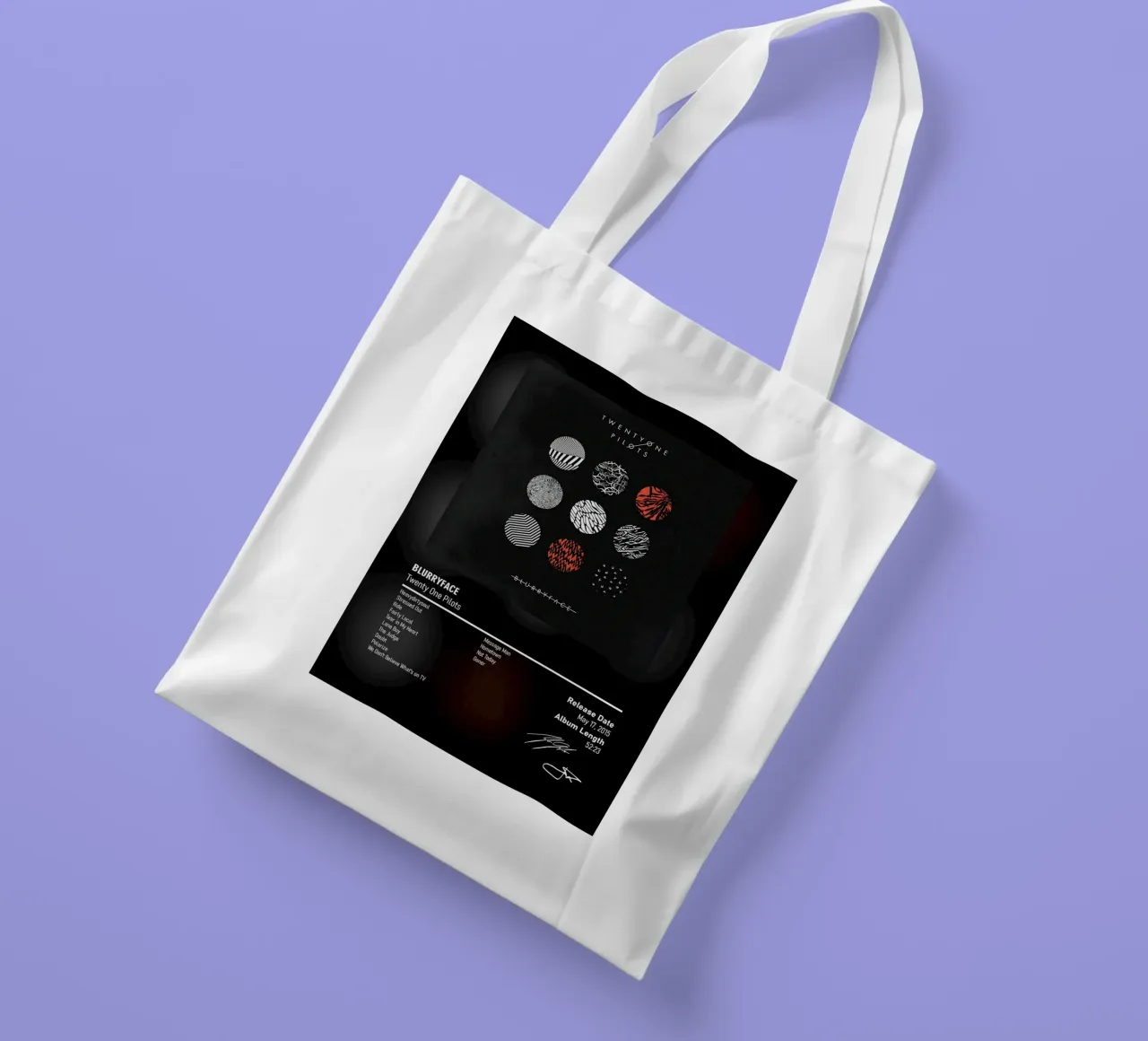 Blurryface BY Twenty One Pilots borsa in juta da DGUnder