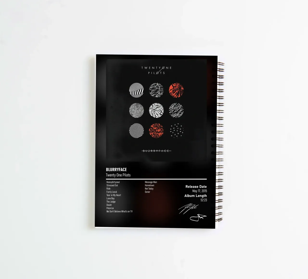 Blurryface BY Twenty One Pilots diario ad anelli da DGUnder
