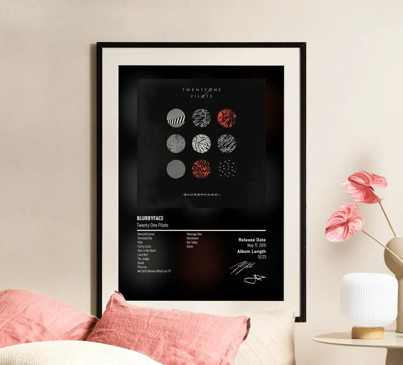 Blurryface BY Twenty One Pilots carta hahnemühle da DGUnder
