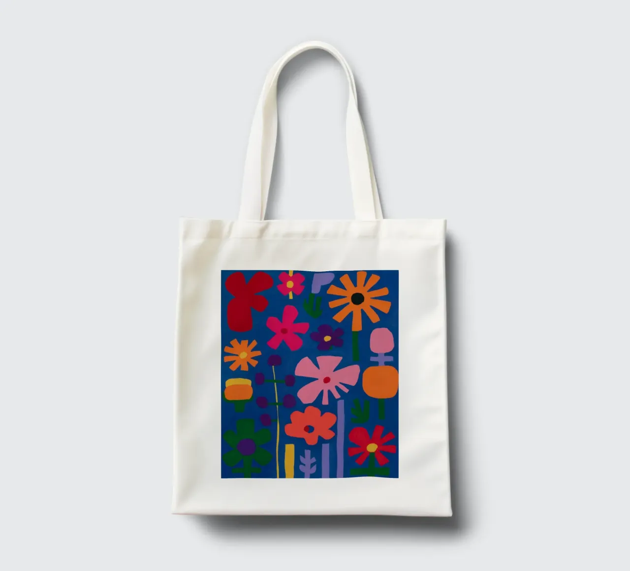Retro Flower Field tote bag by Arcane Lines