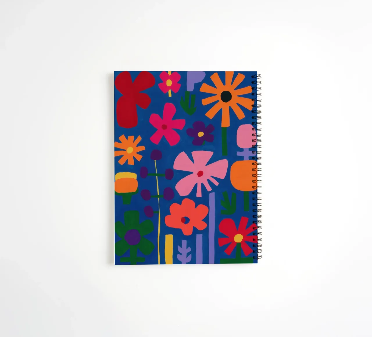 Retro Flower Field spiral notebook by Arcane Lines
