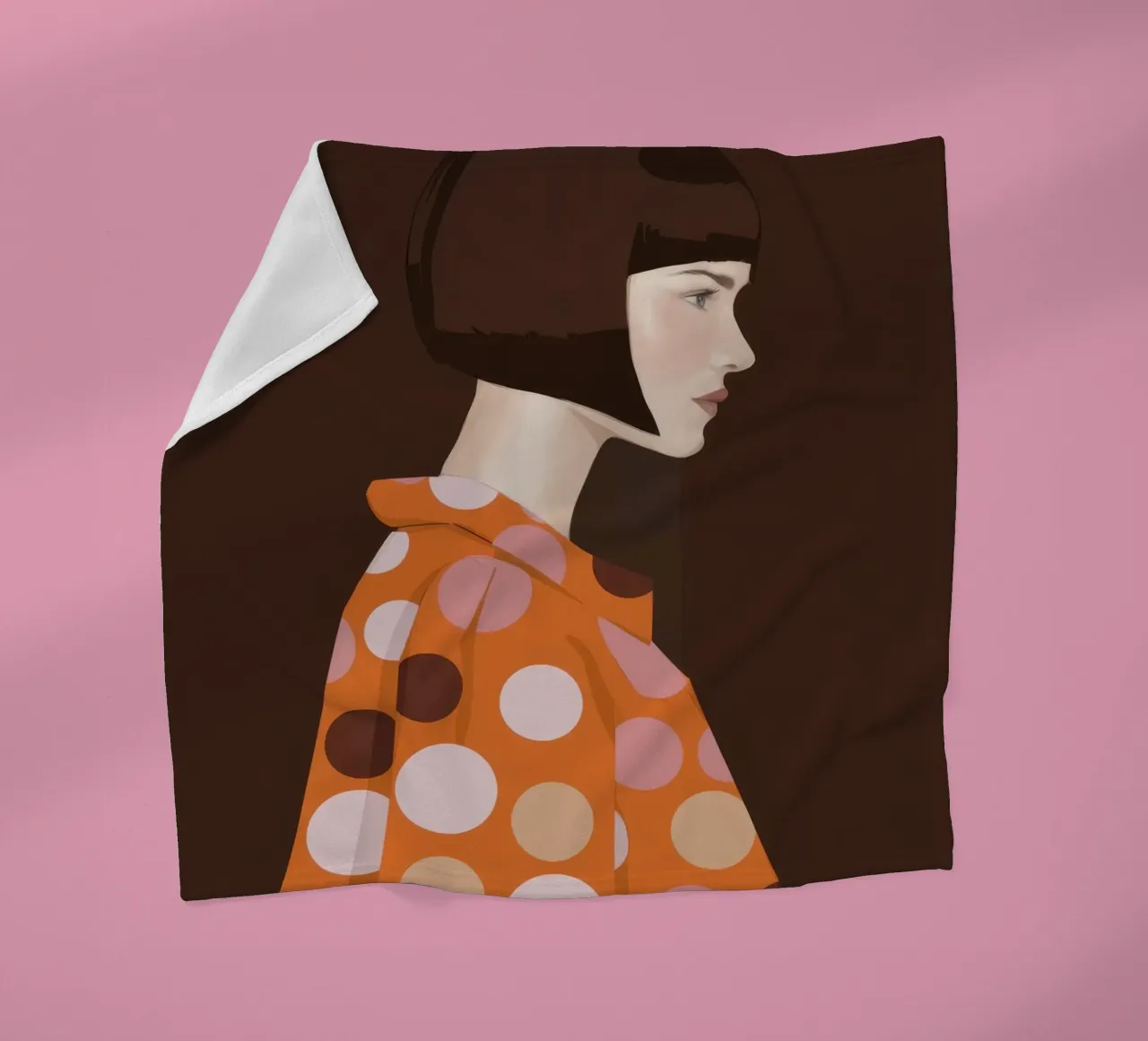 Polka Dot Profile Poise fleece blanket by Hollow Years