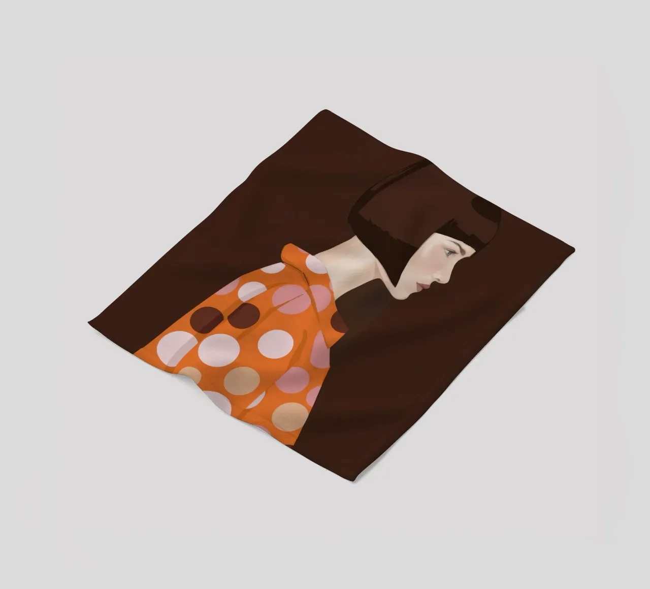 Polka Dot Profile Poise fleece blanket by Hollow Years