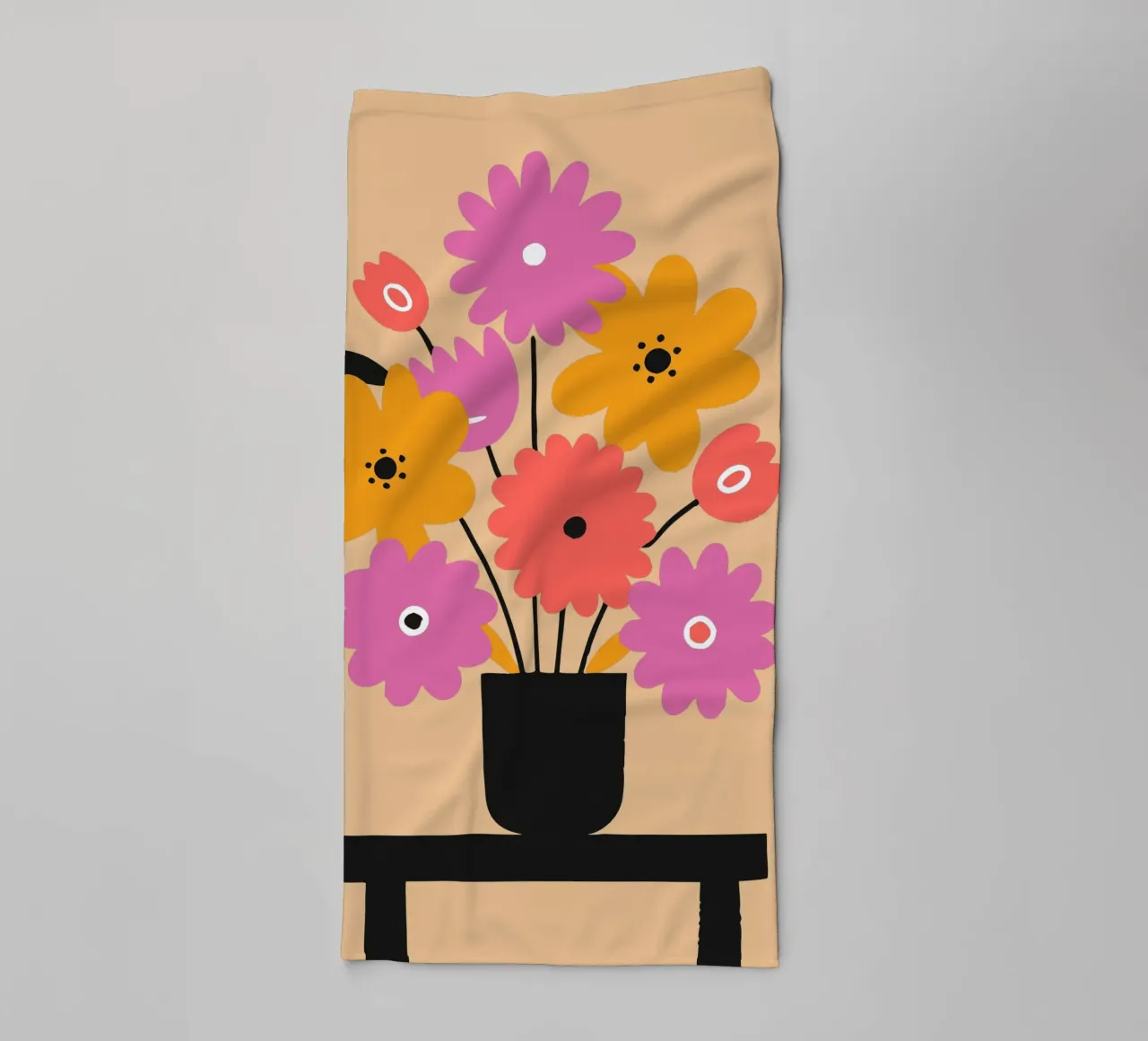 Decorazione con vaso di fiori asciugamano da bagno da TRENDY POSTER SHOP