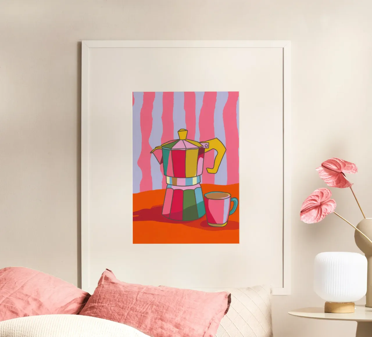 Momento Moka a righe poster da Mossy Pigment