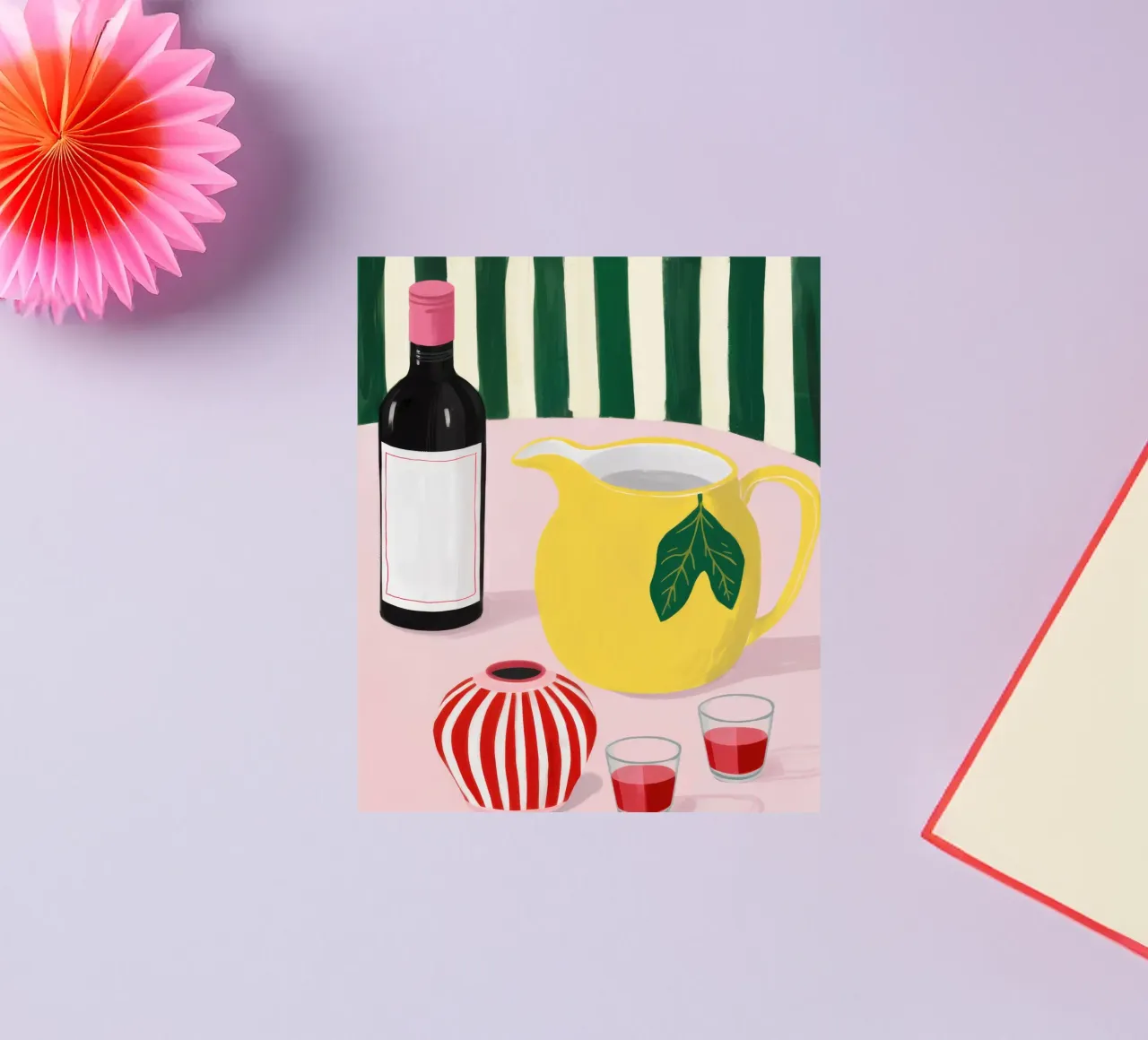 Wine Pitcher Still Life Sticker von Lune Dreams