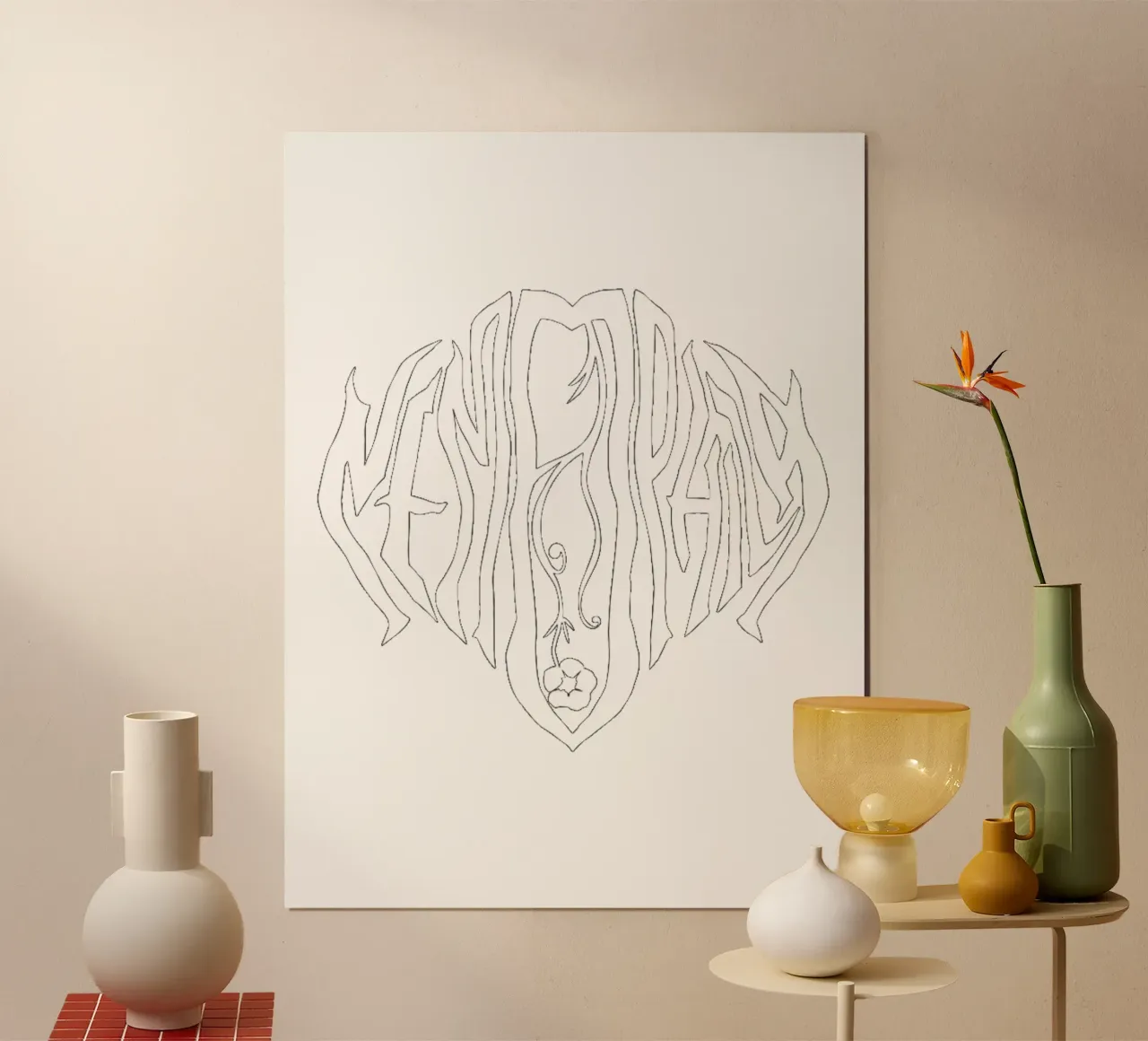 Blumengut Das Metallarchiv Poster von Corene Morar