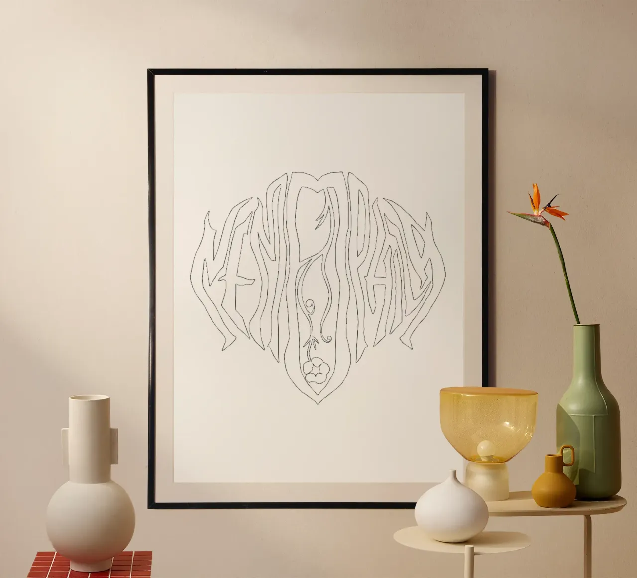 Blumengut Das Metallarchiv Poster von Corene Morar