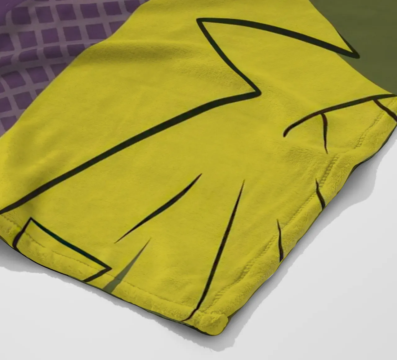 Sguardo chic color chartreuse coperta in pile da Mossy Pigment