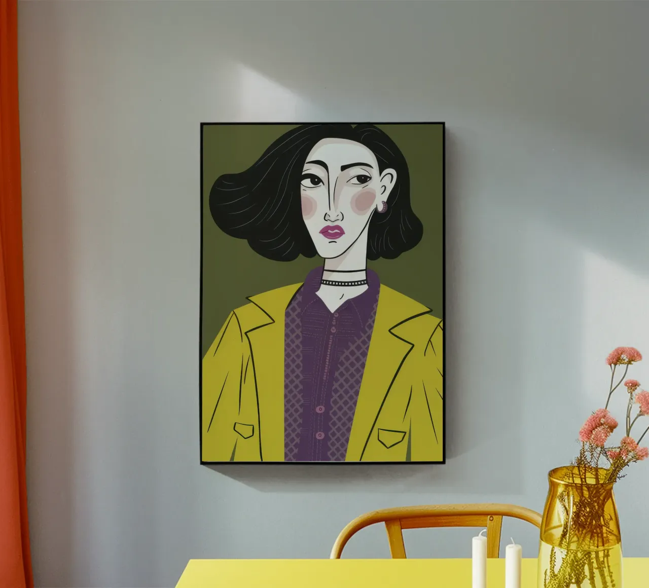 Sguardo chic color chartreuse plexiglass da Mossy Pigment