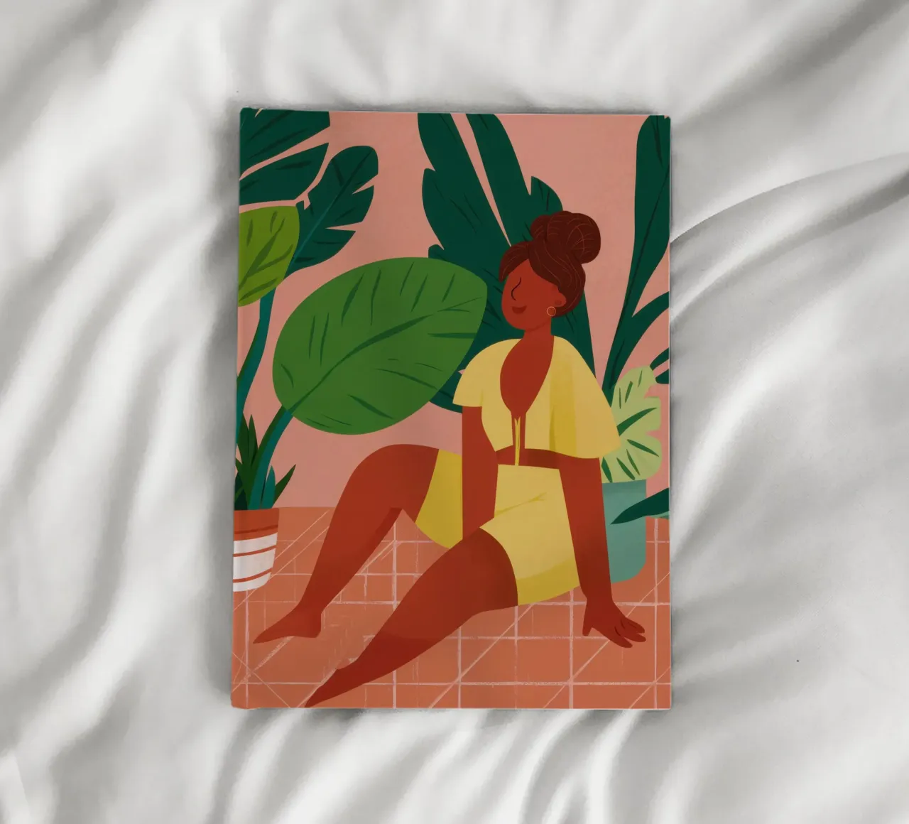 Yellow Top Plant Lady notebook by Lune Dreams