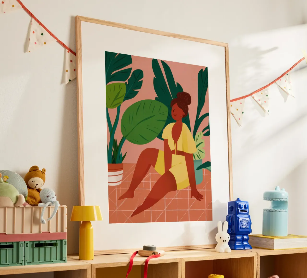 Pianta signora dalla cima gialla poster da Lune Dreams