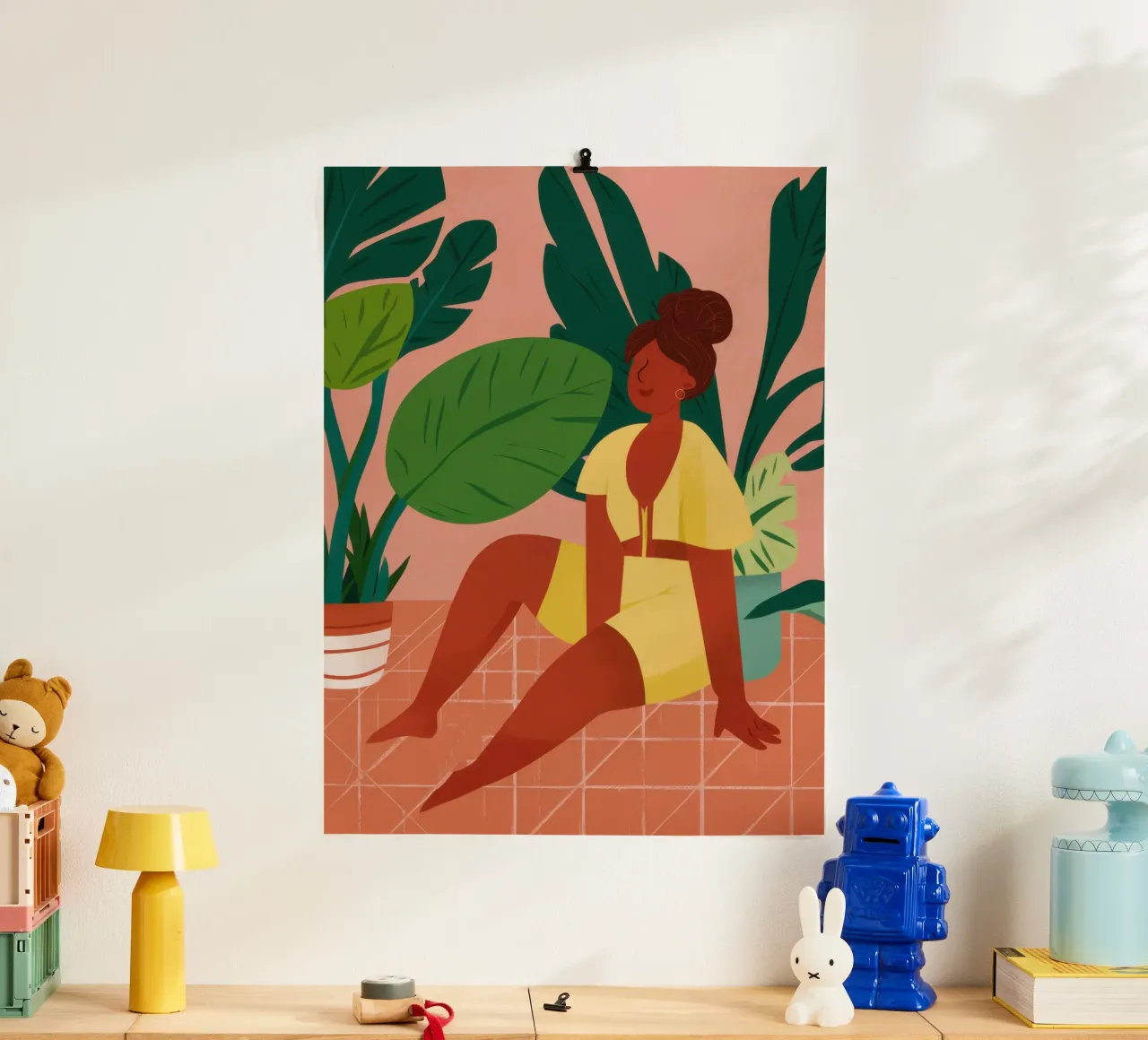 Pianta signora dalla cima gialla poster da Lune Dreams