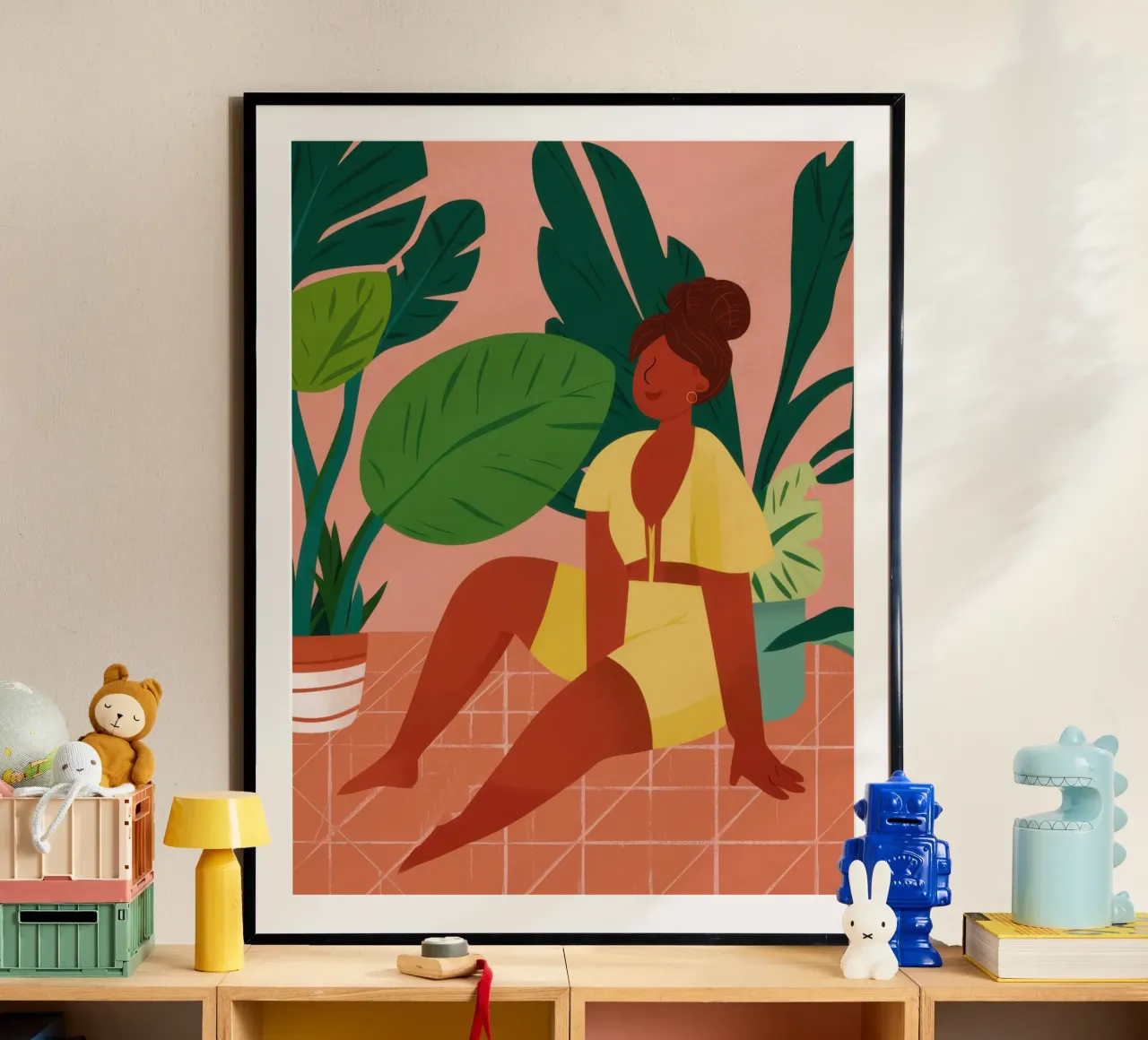 Pianta signora dalla cima gialla poster da Lune Dreams