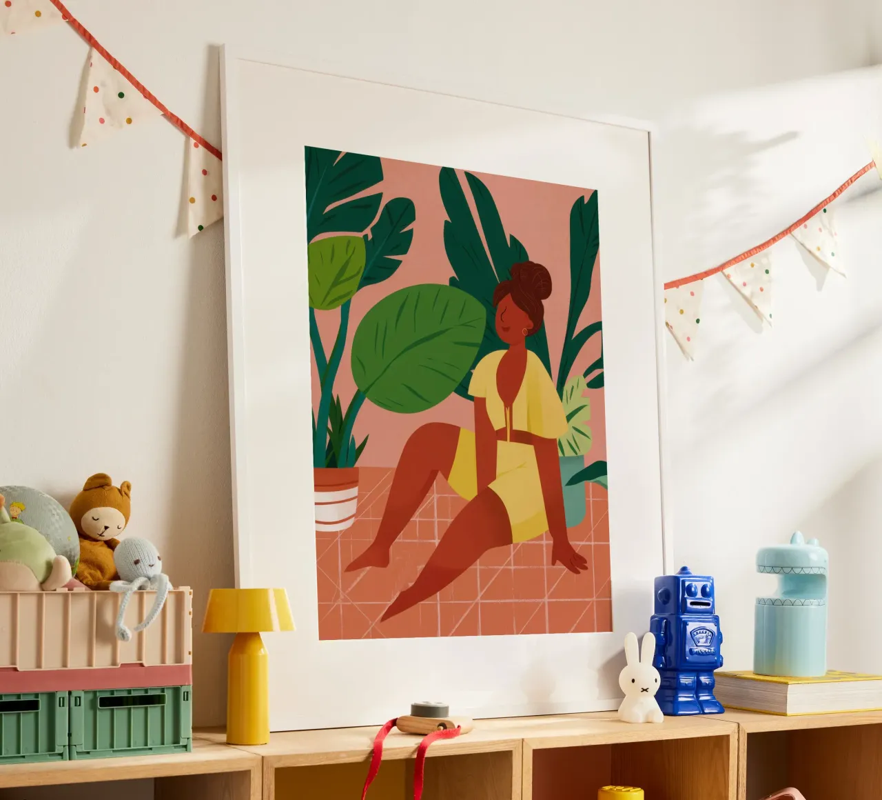 Pianta signora dalla cima gialla poster da Lune Dreams