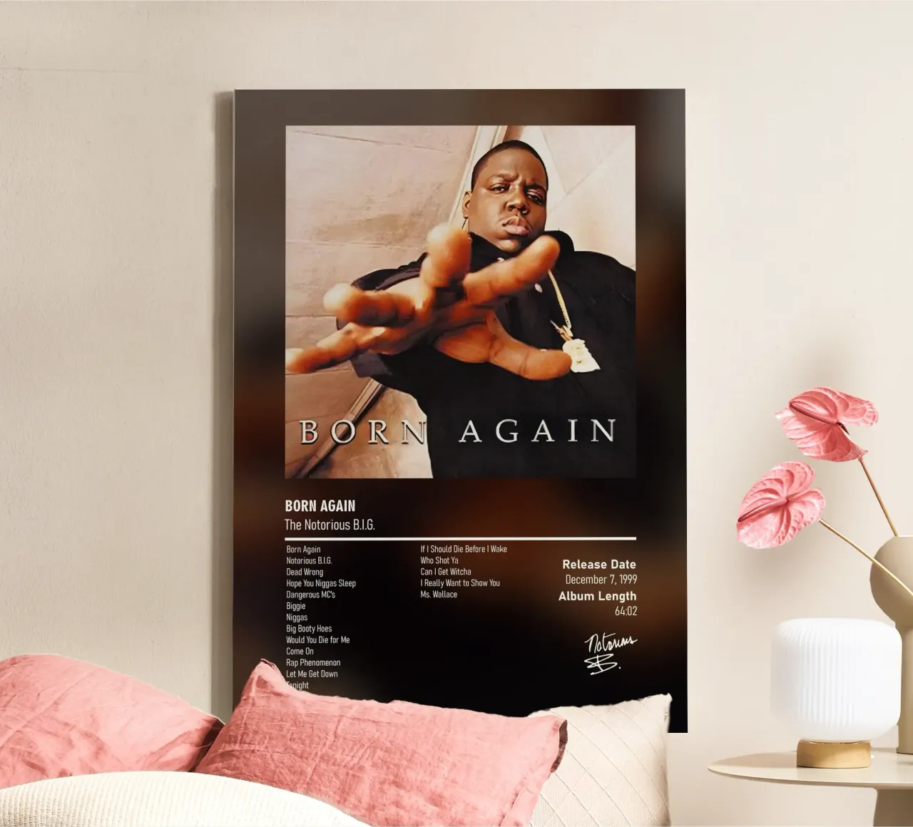 Born Again By The Notorious B.I.G. tela con Cornice a cassetta da DGUnder