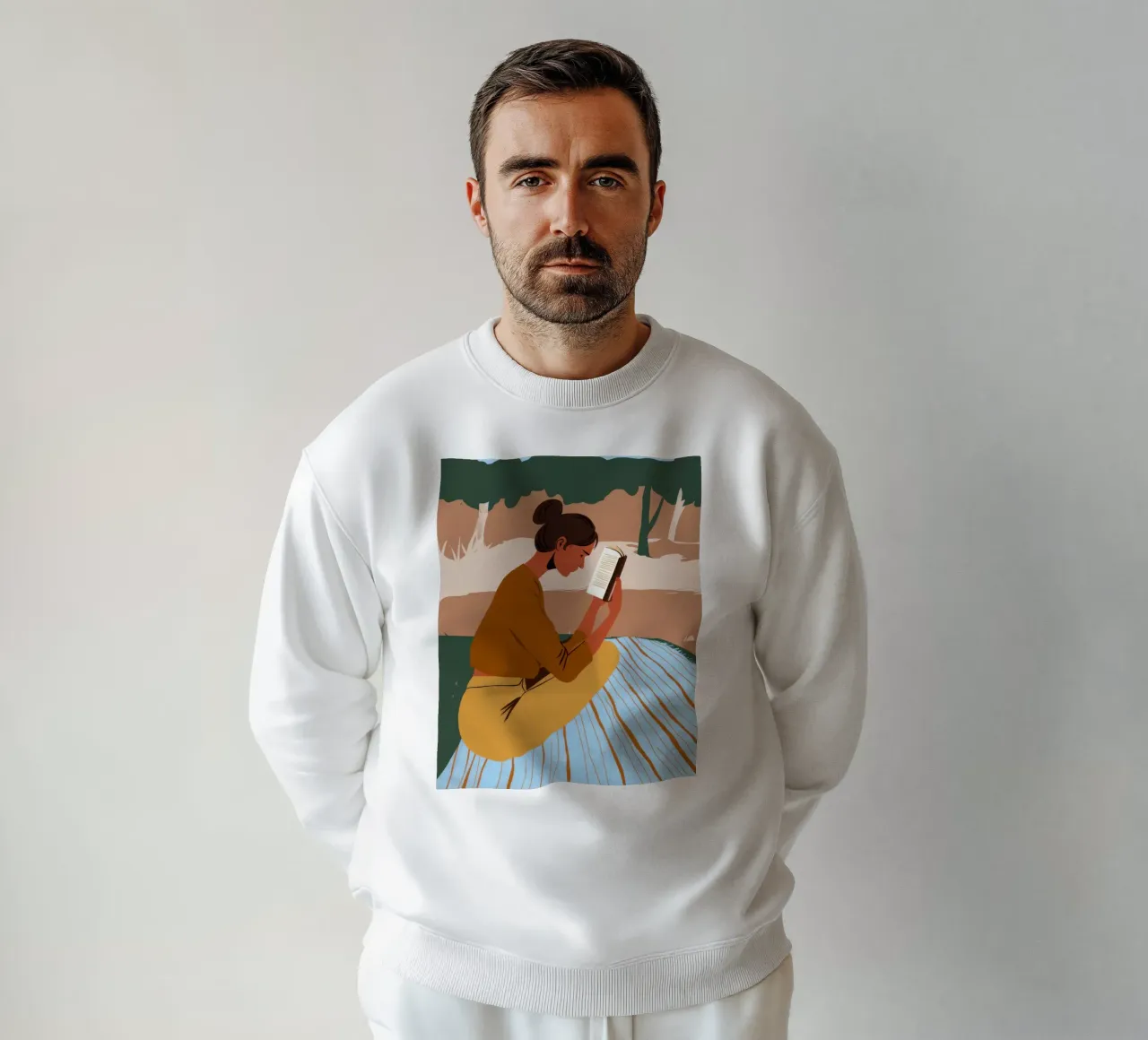 Pasapáginas intemporal sudadera de Mossy Pigment