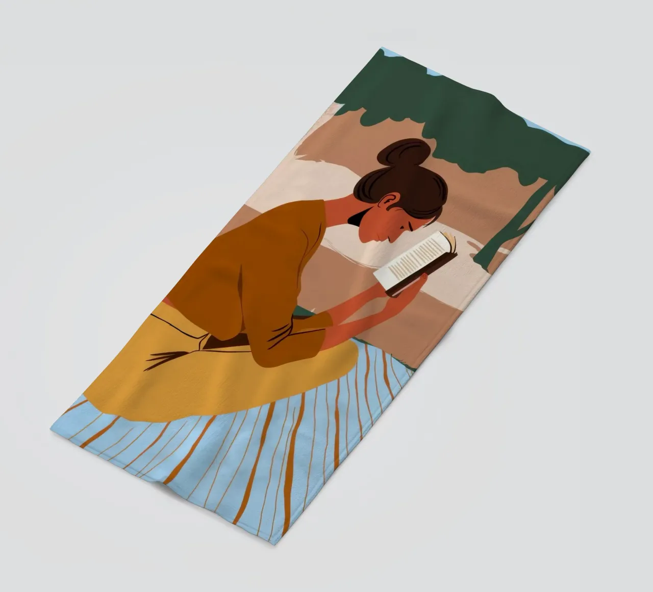 Timeless Page Turner beach towel by Mossy Pigment
