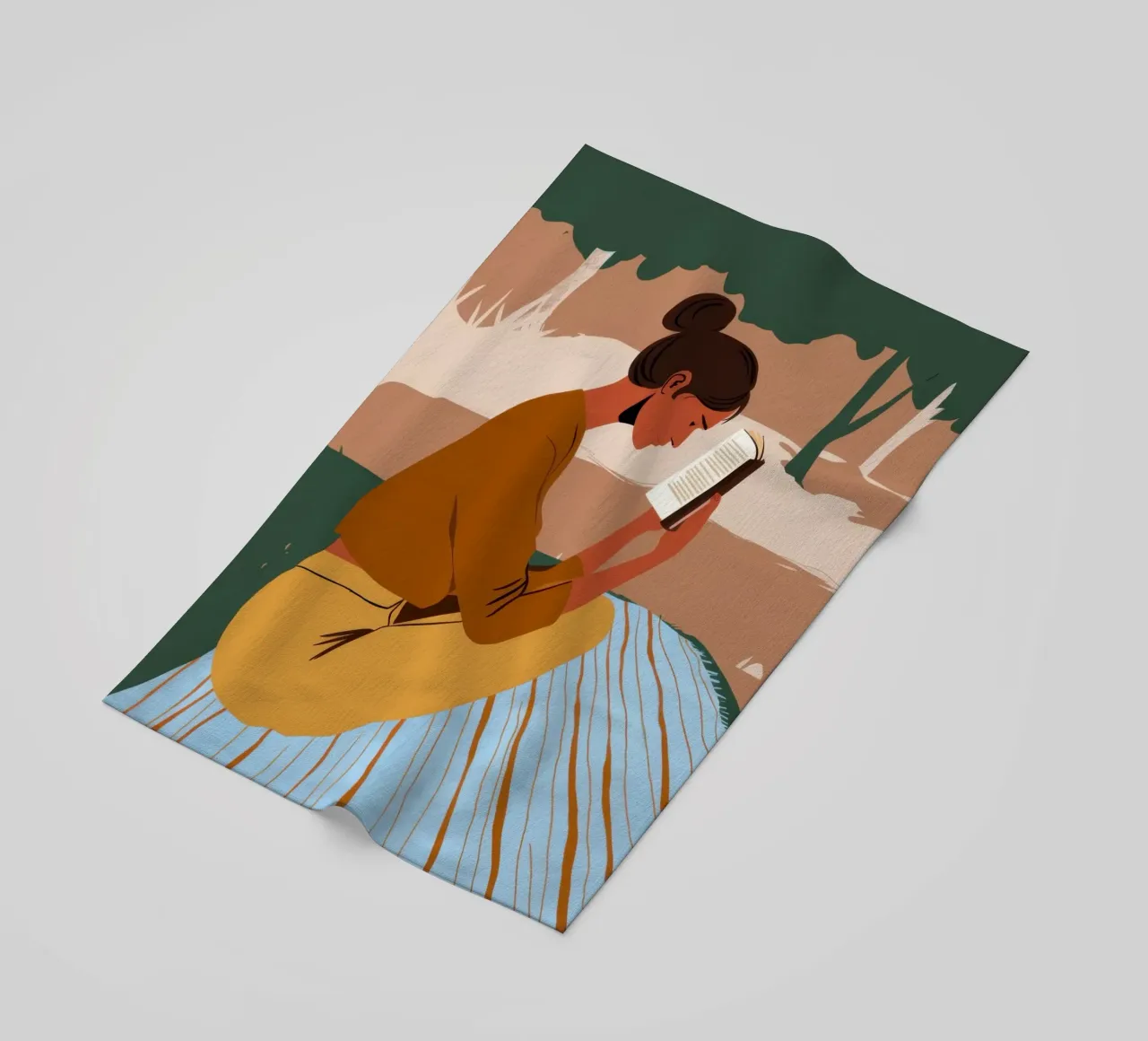 Timeless Page Turner beach towel by Mossy Pigment
