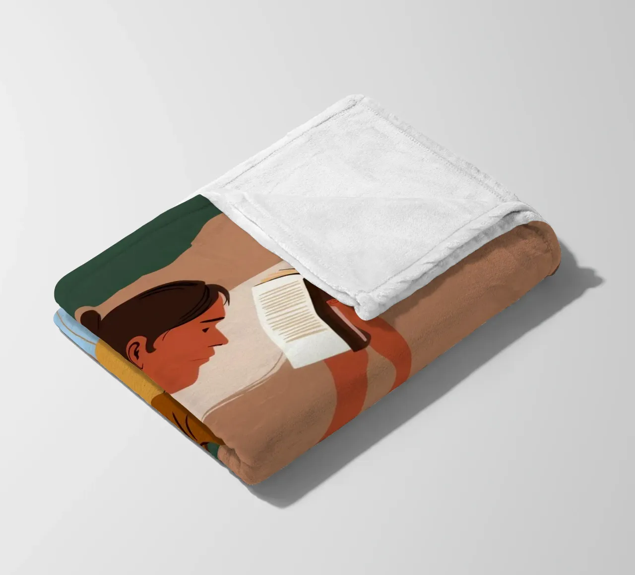 Timeless Page Turner fleece blanket by Mossy Pigment