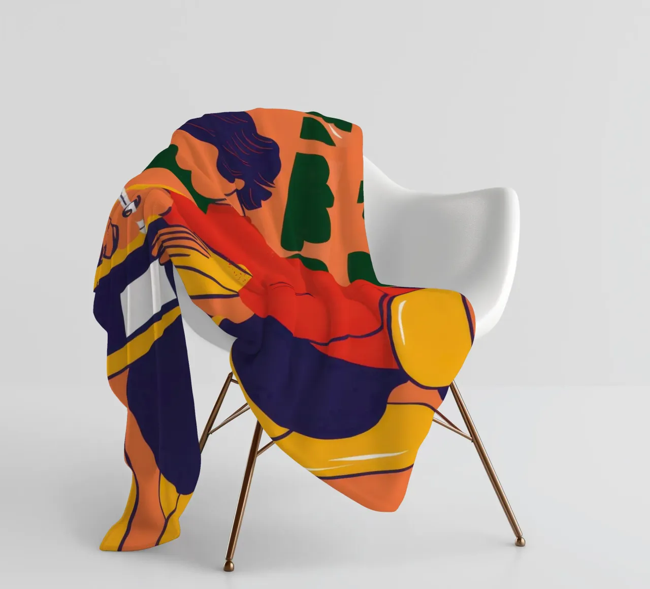 Lettura del maglione rosso coperta in pile da Lune Dreams