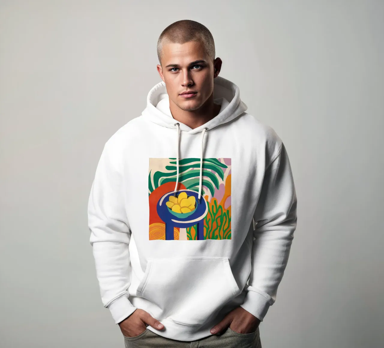 Pastellfarbene Zitrone Repose Hoodie von Arcane Lines