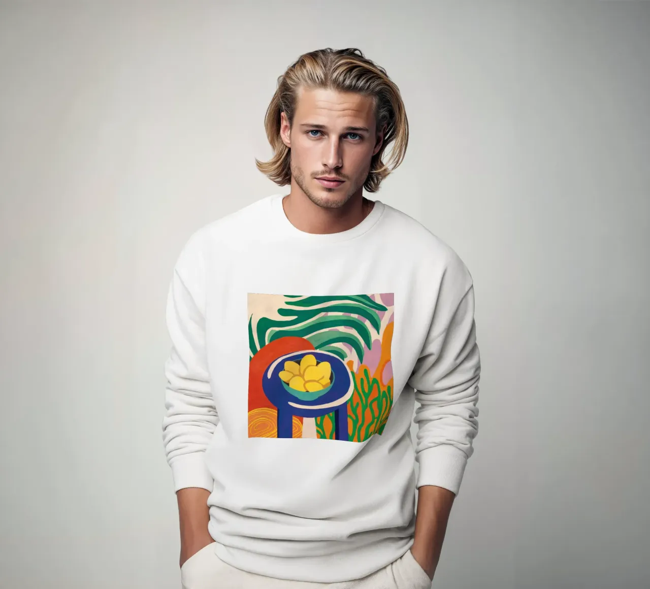 Pastellfarbene Zitrone Repose Sweatshirt von Arcane Lines