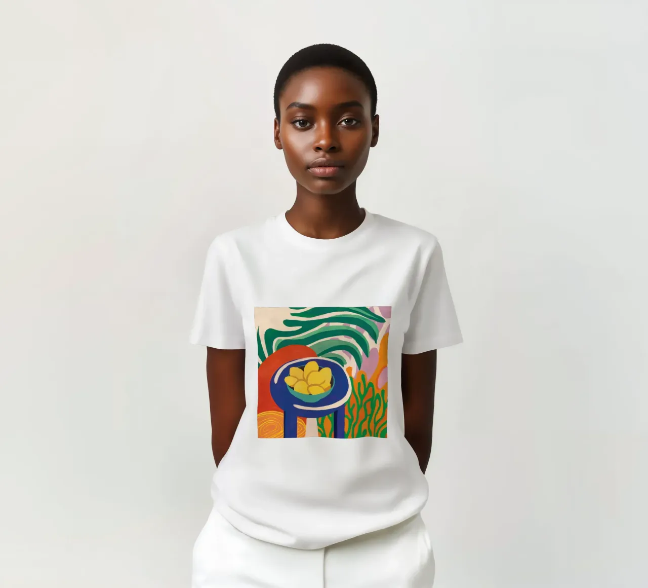 Pastellfarbene Zitrone Repose T-Shirt von Arcane Lines