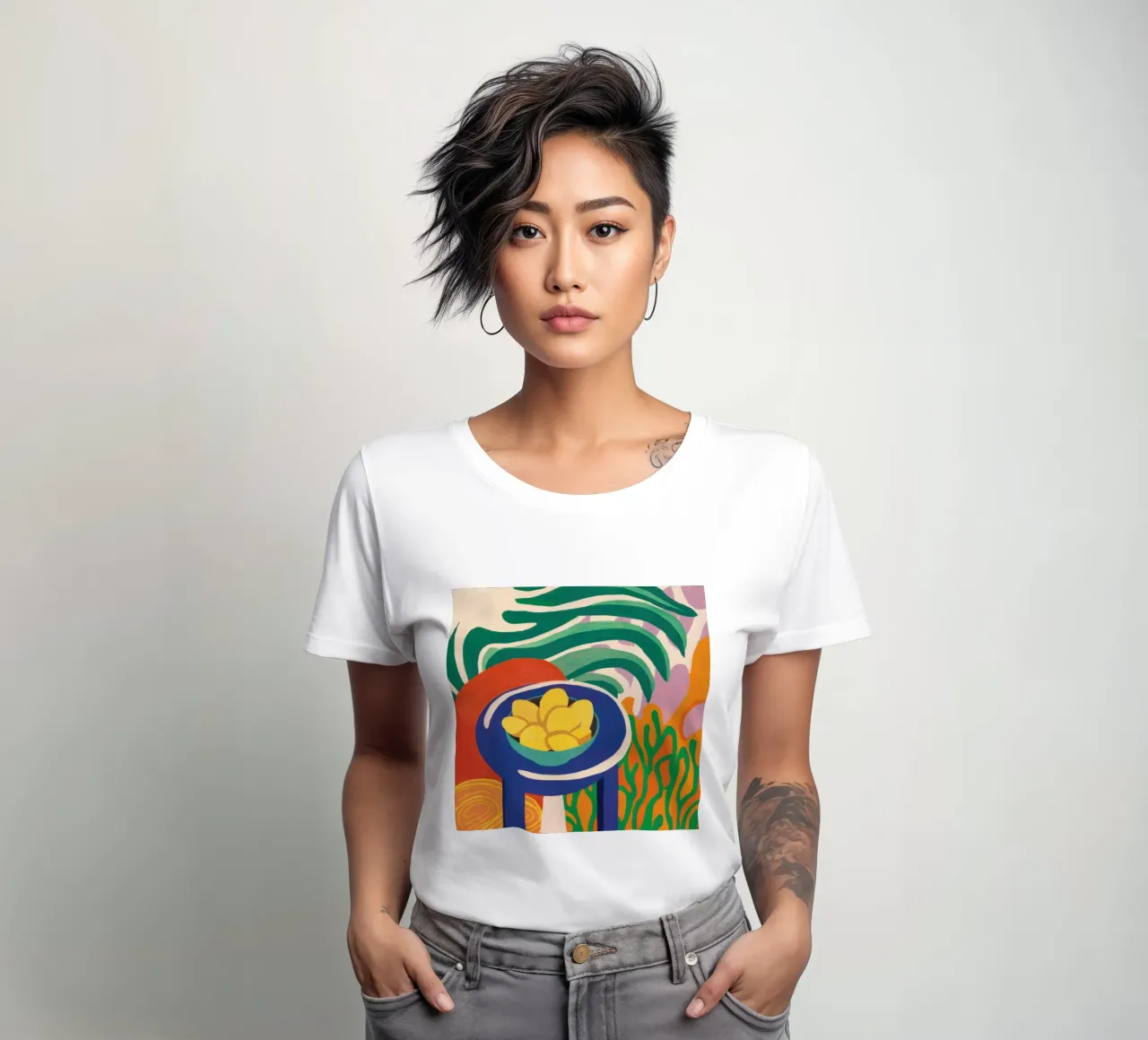 Pastellfarbene Zitrone Repose Frauen T-Shirt von Arcane Lines