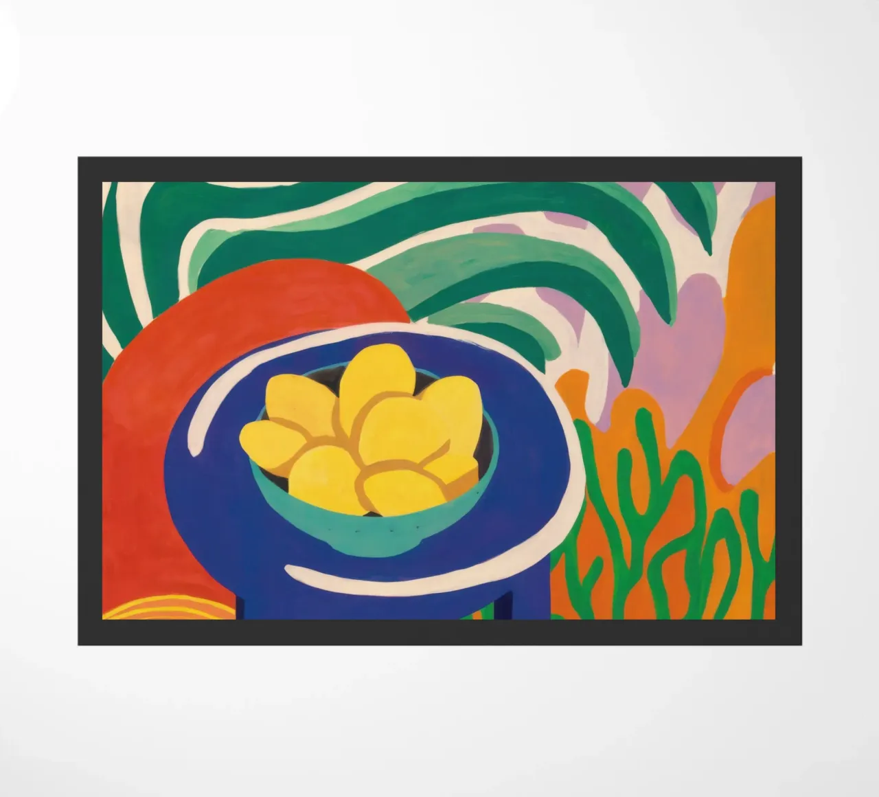 Pastellfarbene Zitrone Repose Fußmatte von Arcane Lines