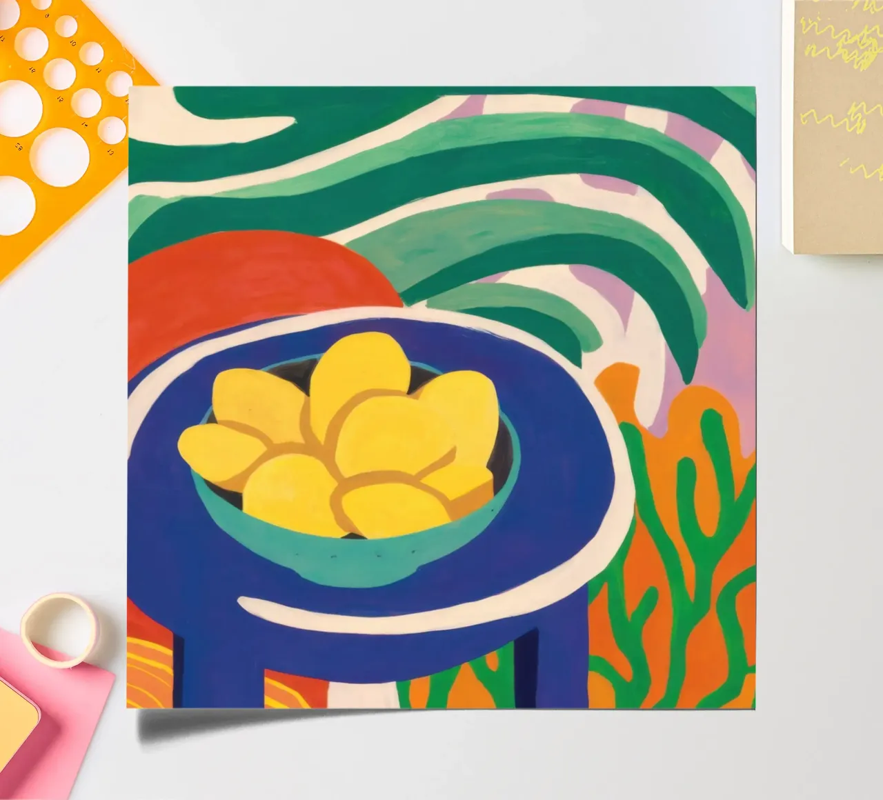 Pastellfarbene Zitrone Repose Stickerbogen von Arcane Lines