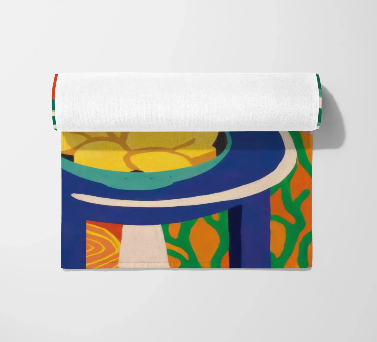Pastellfarbene Zitrone Repose Strandtuch von Arcane Lines