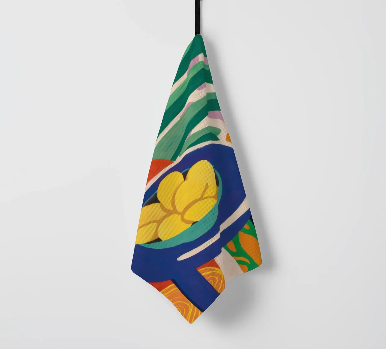 Pastellfarbene Zitrone Repose Geschirrtuch von Arcane Lines