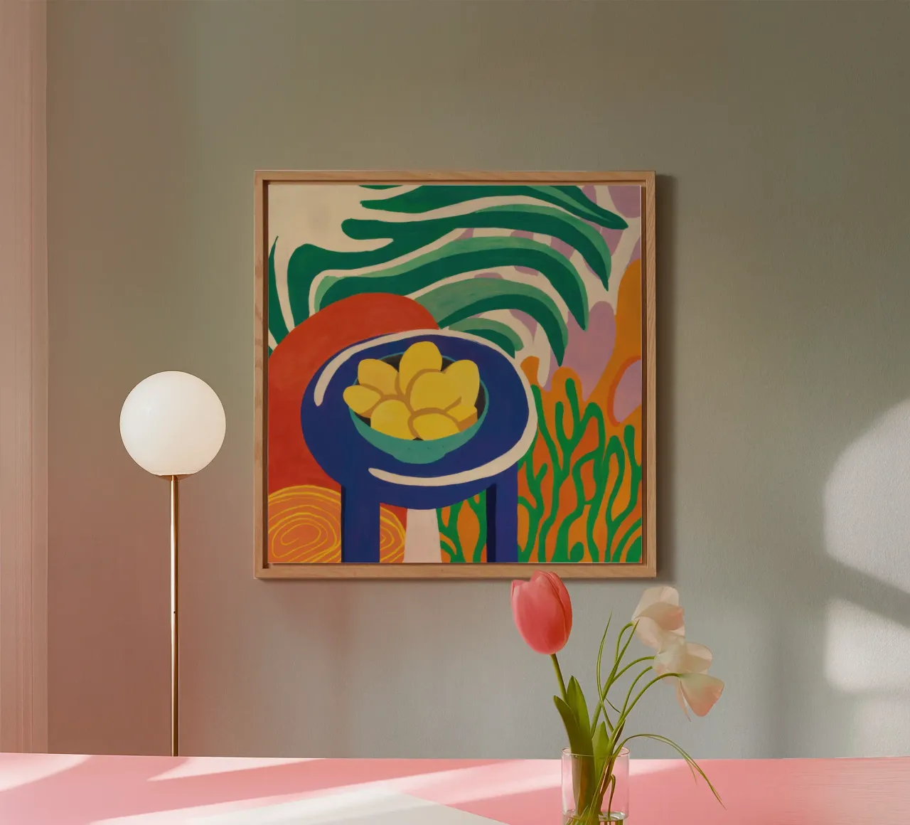 Pastellfarbene Zitrone Repose Alu-Dibond von Arcane Lines