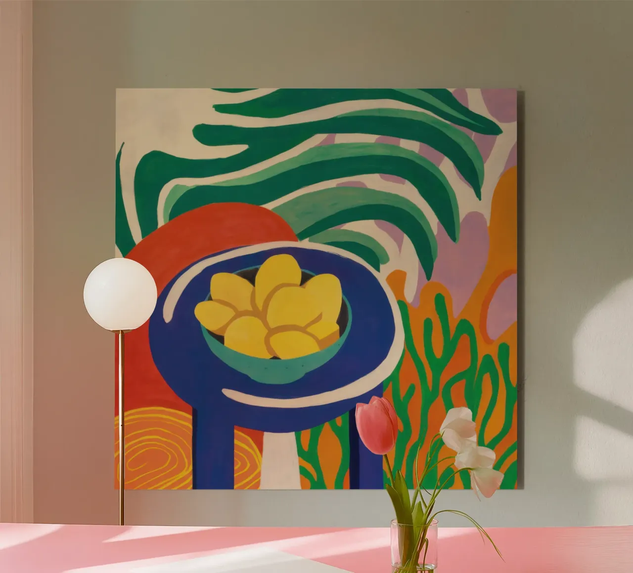 Pastellfarbene Zitrone Repose Alu-Dibond von Arcane Lines