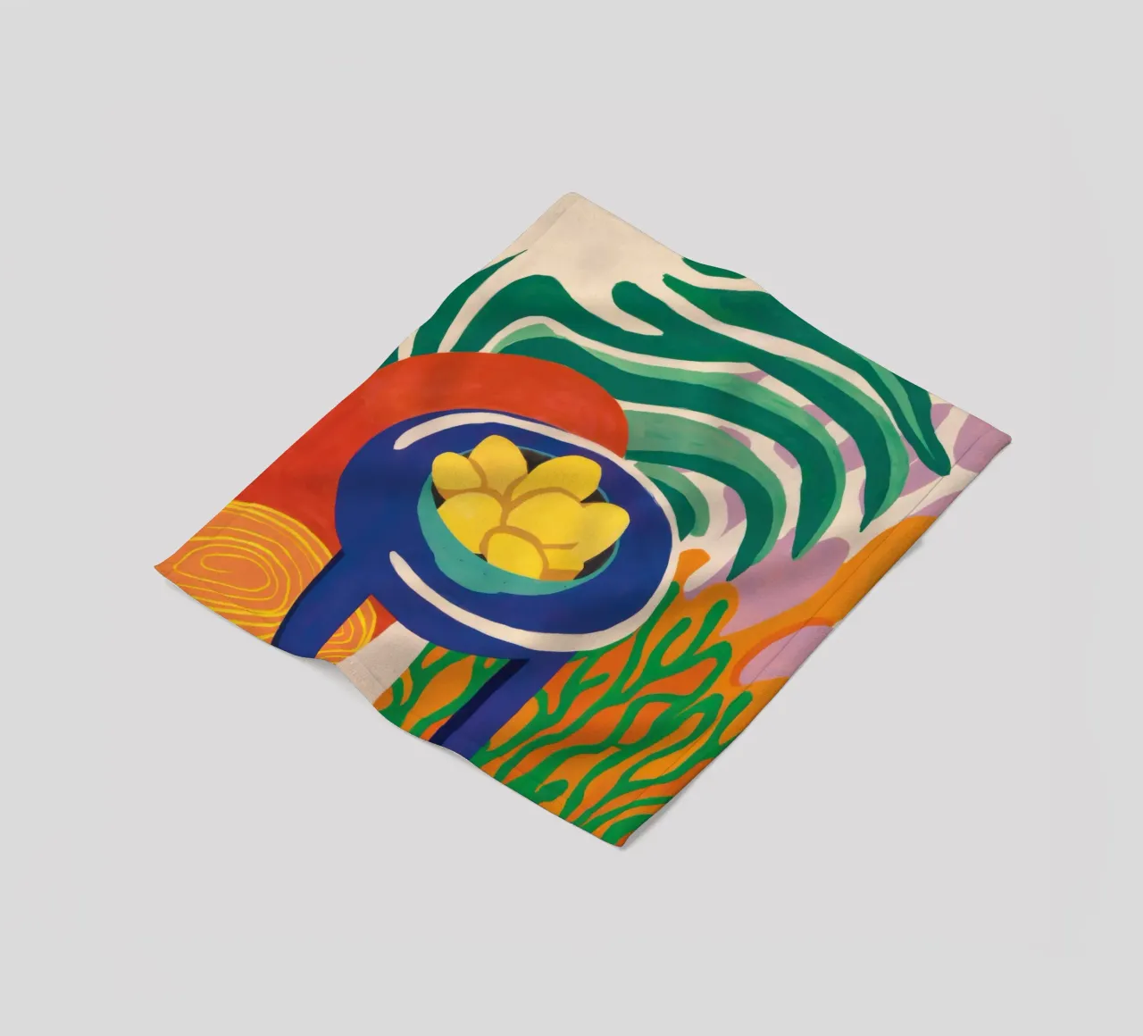 Pastellfarbene Zitrone Repose Fleecedecke von Arcane Lines