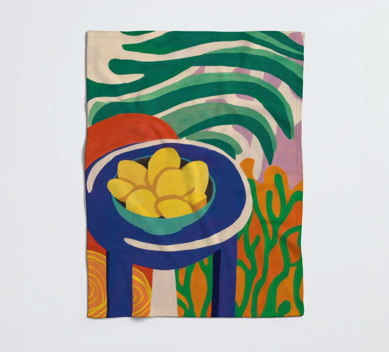 Pastellfarbene Zitrone Repose Fleecedecke von Arcane Lines