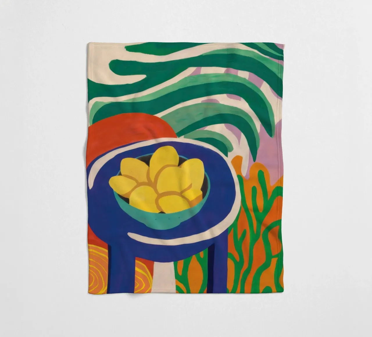 Pastellfarbene Zitrone Repose Fleecedecke von Arcane Lines