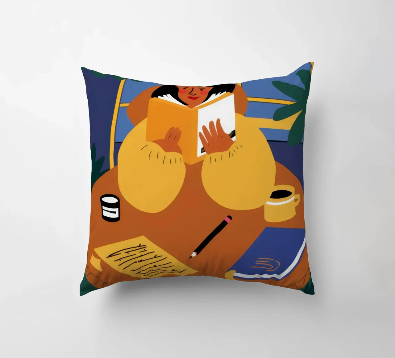 Yellow Top Sanctuary decorative cushion by Lune Dreams