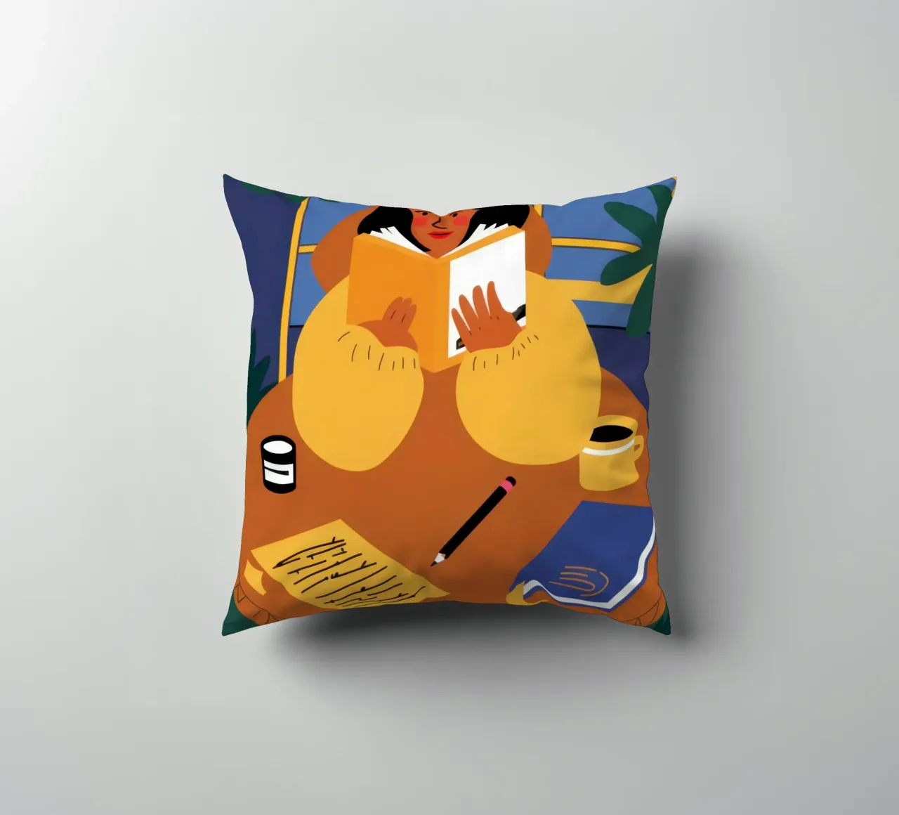 Yellow Top Sanctuary decorative cushion by Lune Dreams