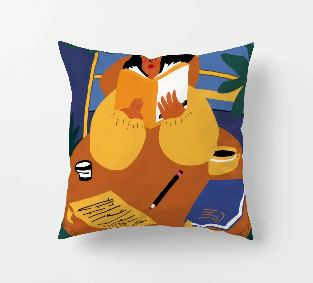 Yellow Top Sanctuary decorative cushion by Lune Dreams