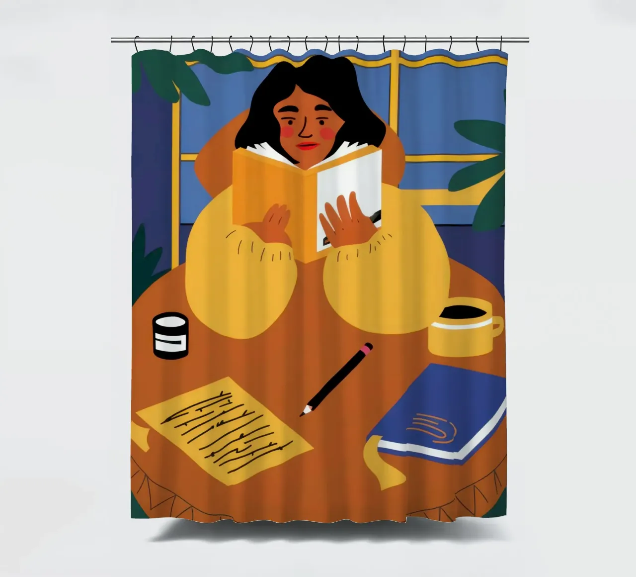 Yellow Top Sanctuary shower curtain by Lune Dreams